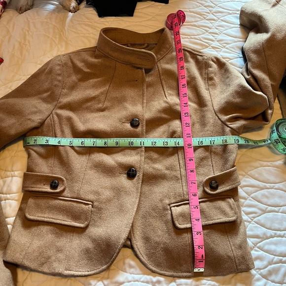 Vintage/retro Old Navy golden camel poly/wool blazer. - Picture 5 of 9